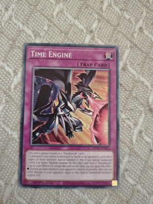 Time Engine Yu-Gi-Oh! card like new, trap card