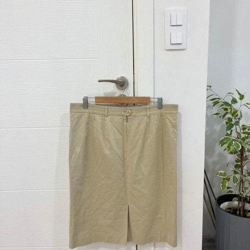Vintage 90s Bogner Pencil Skirt Size US14 Beige Made In Germany used