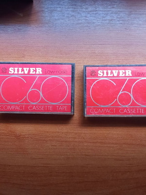 Κασέτες ήχου Silver C-60 μεταχειρισμένες, πακέτο δύο, δεκαετίας 1970