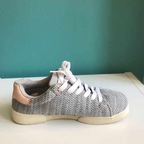 Primark sneakers used with knitted texture, size 38, white and grey