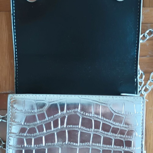 Shein Silver Shoulder Bag Like New with Removable Chain Strap