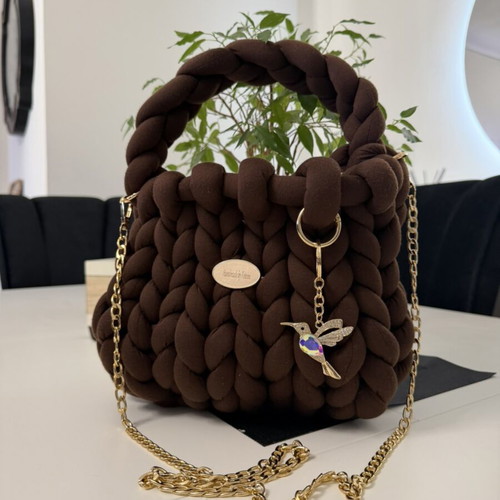Marshmallow Bag handmade by Fatemi, new, shoulder, brown