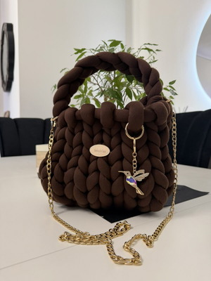 Marshmallow Bag handmade by Fatemi, new, shoulder, brown