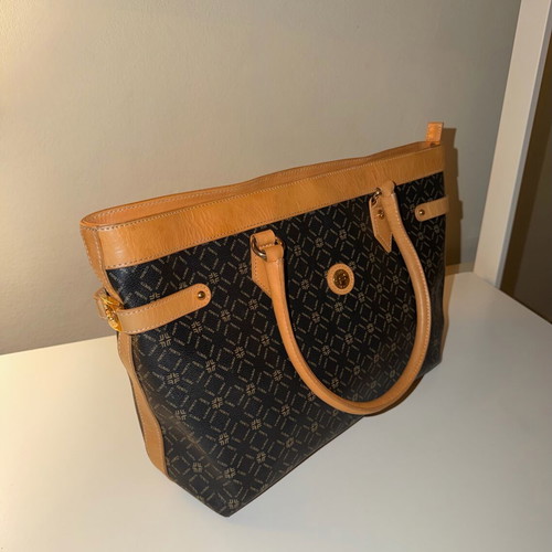 Feretti women's tote bag like new, brown and beige