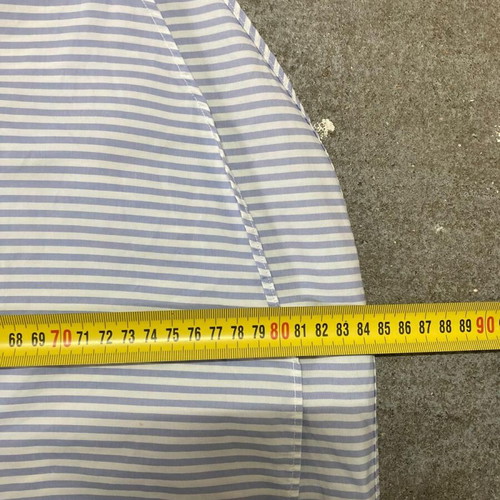 Ralph Lauren light blue and white pinstripe long sleeve shirt, XL, 2 pockets