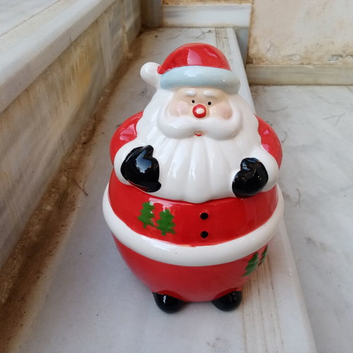 Christmas ceramic cookie jar