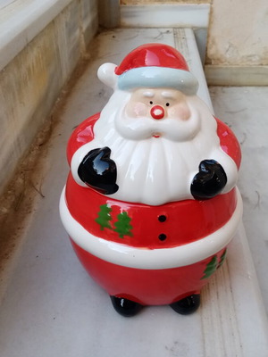 Christmas ceramic cookie jar