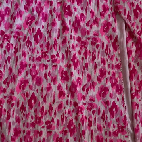 Modern fuchsia floral maxi skirt and strapless top like new