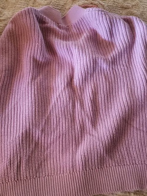 Pink short knitted cardigan with large front buttons H&M like new, size M