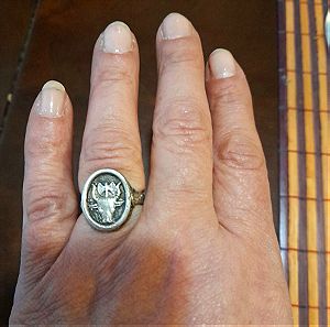 Ασημένιο vintage δαχτυλίδι 9,25