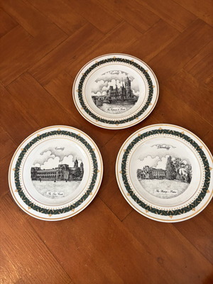 The Canterbury Collection διακοσμητικά πιάτα περιορισμένης έκδοσης, Αγγλία, σετ 3