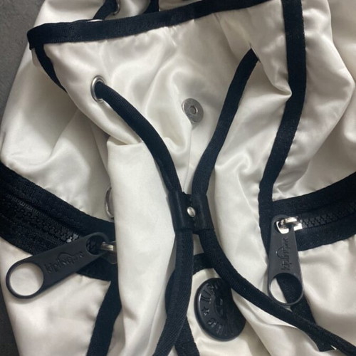 Kipling backpack white like new with black details