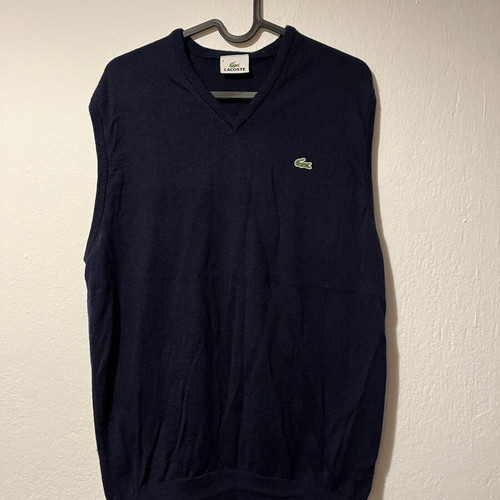 Lacoste Vest vintage used, size 5, black and blue
