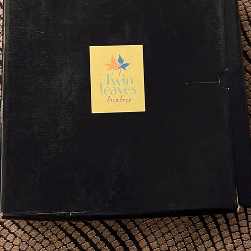 Twin Leaves Baby photo album like new, blue with silver butterfly