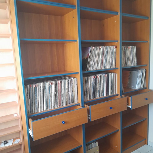 Record cabinet like new with drawers for over 3,000 records and 400 CDs