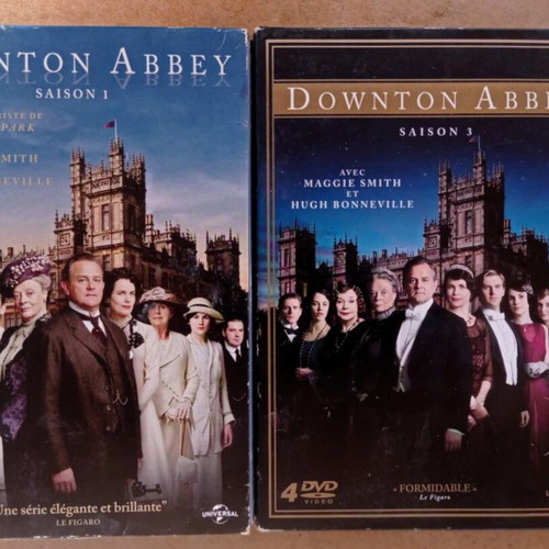 Downton Abbey DVD pack seasons 1 and 3 like new, English-French