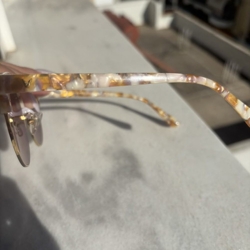 Gentle Monster sunglasses like new with mosaic pattern and orange gold frame