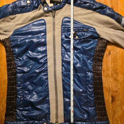 Energie Sixty Blue Puffer Moto Jacket used