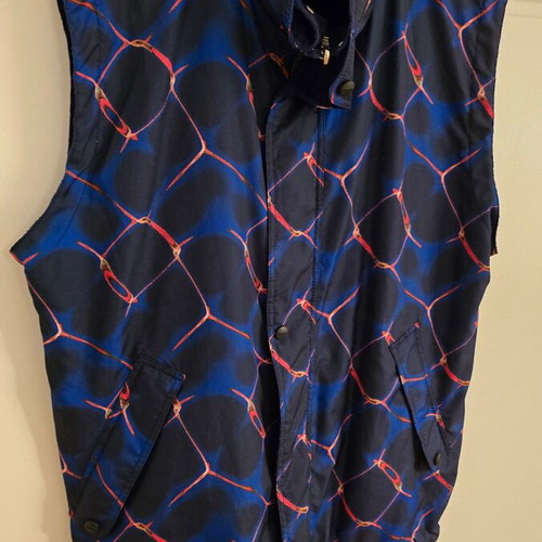 Psychedelic sleeveless jacket used, Large/Extra Large, retro vintage 90s 00s