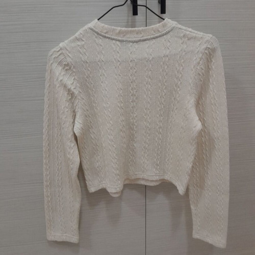 Paranoia white knitted short blouse used size M