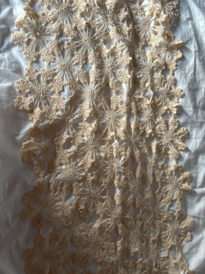 Embroidery vintage doily new, hand-stitched 80x35