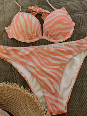 Bluepoint women's bikini set, pink, top size S, bottom size M