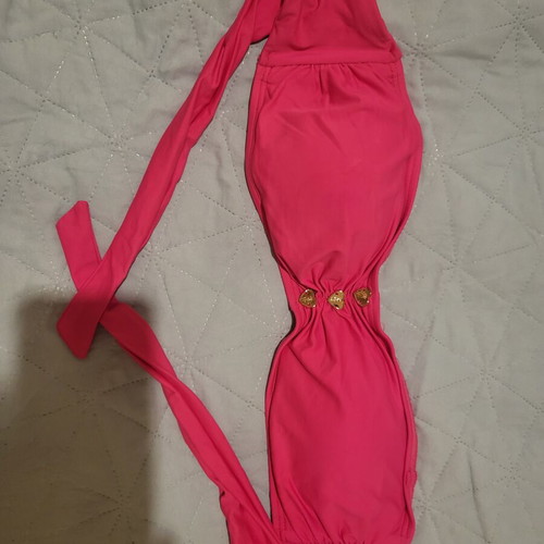 Juicy Couture bikini top like new, fuchsia color, adjustable tie