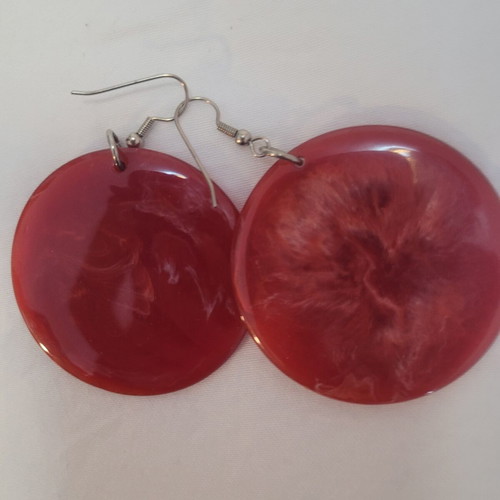 Burgundy earrings