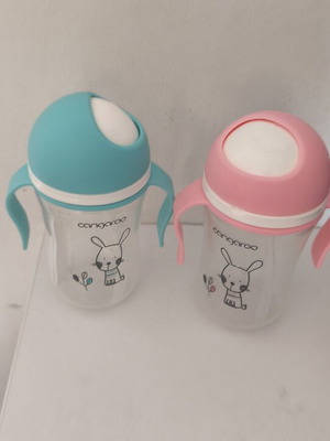 Cangaroo children's cups with straw set 300ml used