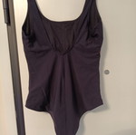 Anzoni women's one-piece swimsuit like new, size 46D, black with colorful stripes