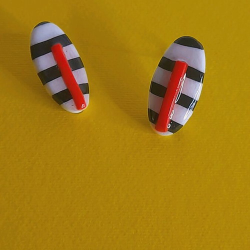 Handmade M-art Studio earrings new, polymer clay