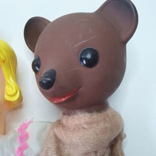 Vintage 3 glove puppets used for puppet theater