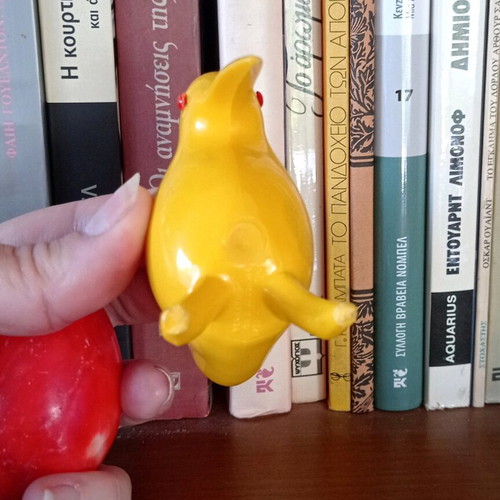 Vintage collectible kiwi with alabaster egg used