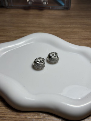 Stainless Steel Earrings like new, silver color