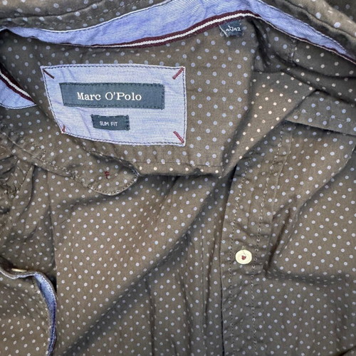 Marc O'Polo Slim Fit shirt L brown with dots used