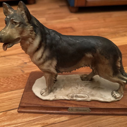 Antique used collectible dog figurine