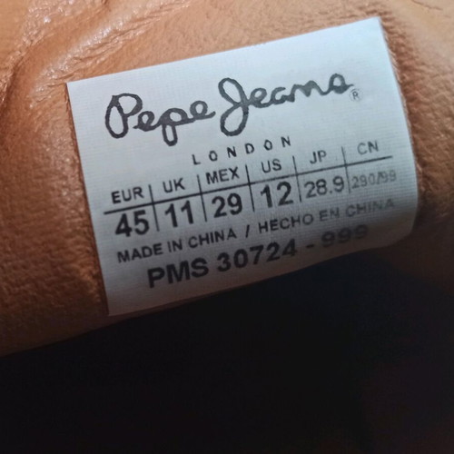 Pepe Jeans sneakers black like new, size 45