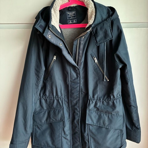Abercrombie women's jacket XL used, blue, warm and waterproof