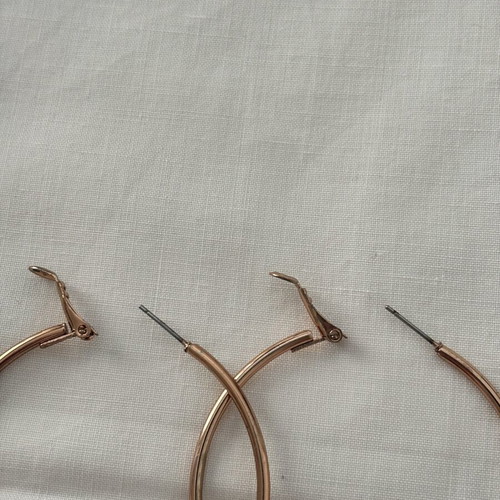 Accessorize rose gold large hoop earrings used