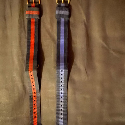Daniel Wellington straps like new, red with blue and blue with light blue, set of two