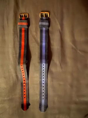 Daniel Wellington straps like new, red with blue and blue with light blue, set of two