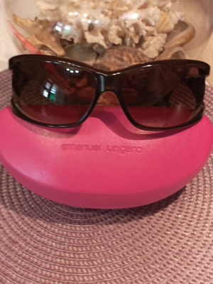 Emanuel Ungaro luxury women's sunglasses with gradient brown lenses
