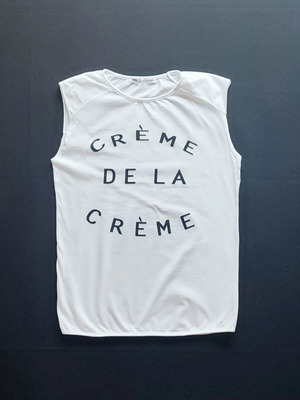 Decibel Créme de la Créme sleeveless T-shirt one size like new, white