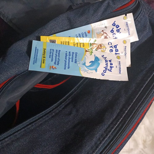 Baby outing bag used with many compartments and changing mat