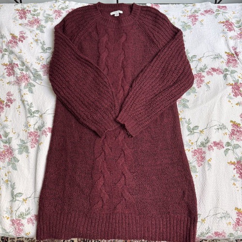 American Eagle burgundy sweater dress, size Small