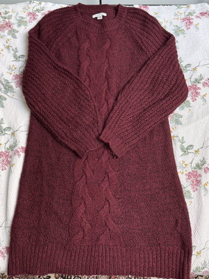 American Eagle burgundy sweater dress, size Small