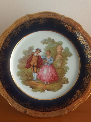 Πιάτο Imperia Limoges France Fragonard 22K διακοσμητικό σαν καινούργιο 25,5 εκ