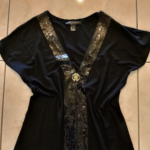 Roberto Cavalli black blouse like new