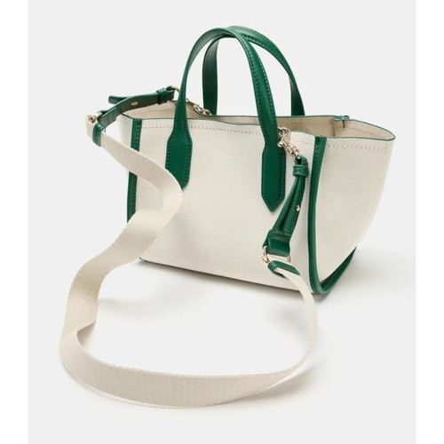 Zara New Mini Shopper Bag Shoulder Canvas and Leather