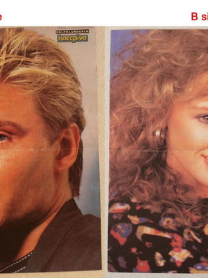 Kylie Minogue and Dolph Lundgren Poster like new from Katerina magazine